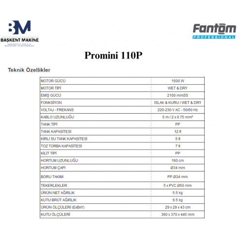 FANTOM Promini 110P